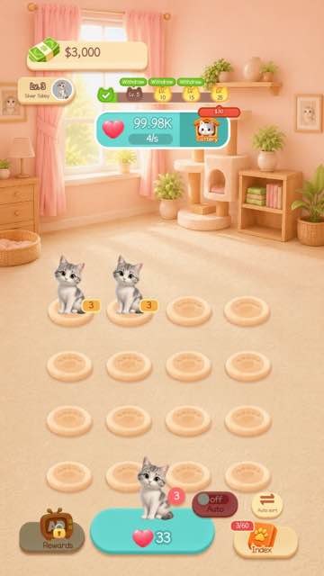 Two matching silver tabby cats ready to be merged